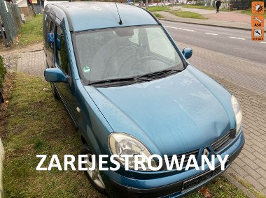 Renault Kangoo I Klimatyzacja sprawna, alufelgi, 2* drzwi suwane, przebieg gwar, zare-1