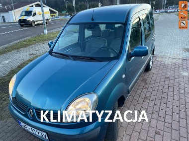 Renault Kangoo I Klimatyzacja sprawna, alufelgi, 2* drzwi suwane, przebieg gwar, zare-1