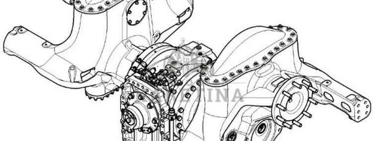 John Deere 9420RX 9470RX 9520RX Kompletna Oś Tylna RE577875-1