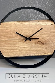 Drewniany zegar ścienny, na zamówienie, średnica 40 cm | CUDA Z DREWNA-2
