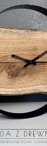 Drewniany zegar ścienny, na zamówienie, średnica 40 cm | CUDA Z DREWNA-3