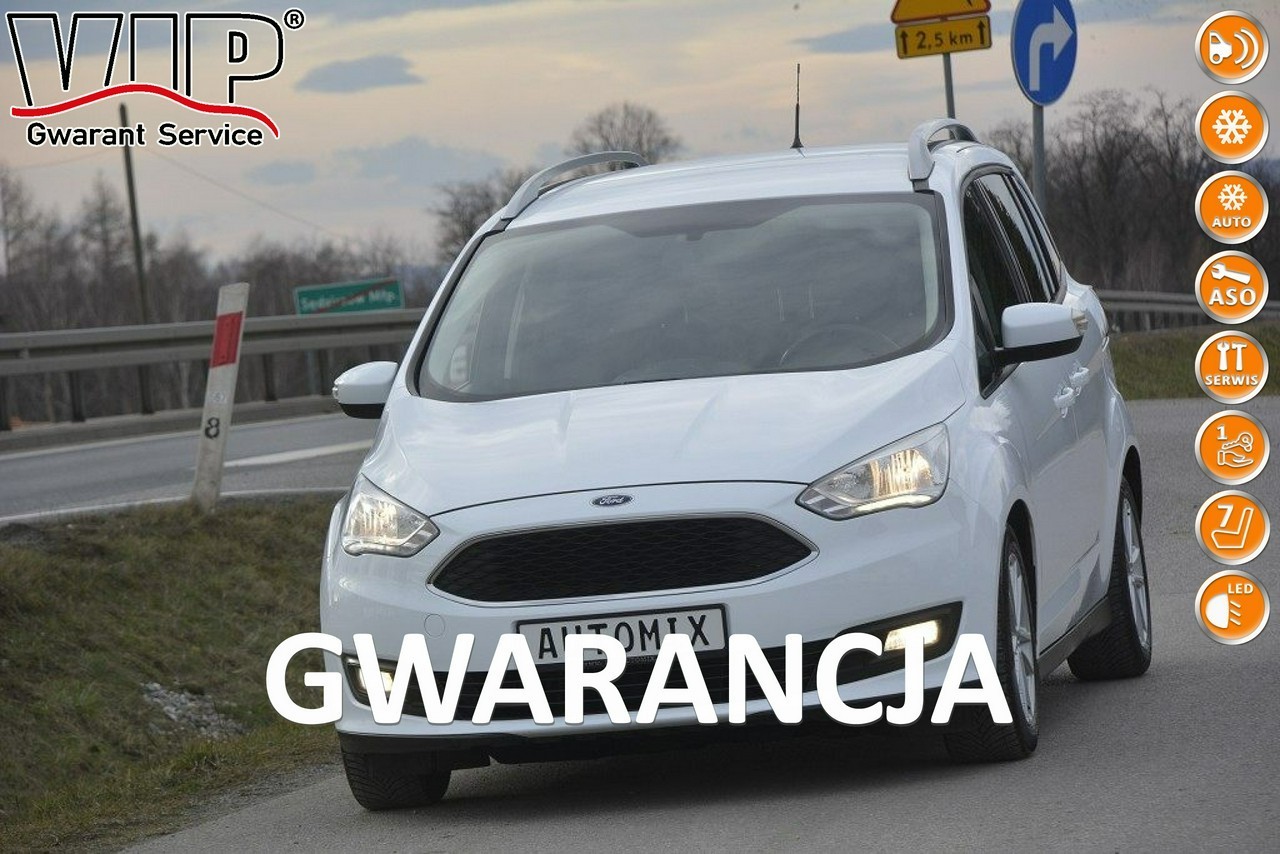 Ford C-MAX III 1.0EcoBoost 7 osobowy doinwestowany bezwypadkowy gwarancja przebiegu