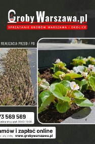 Mycie grobu Warszawa, dekoracja wiązanki i znicze-2