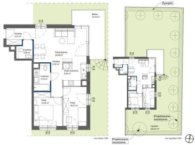 3 pokoje 63 m2 z ogródkiem 250 m2-1