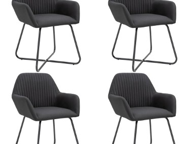 vidaXL Krzesła do jadalni, 4 szt., czarne, tapicerowane tkaniną277106-1