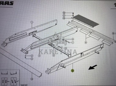 Ściana Sita Claas Mega 370-340 Nr kat. części prawa 000 542 208 0-2