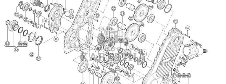Claas Jaguar 970 - przekładnia rozdzielająca 0013249115-1