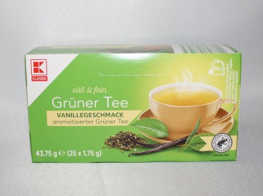 K-classic Kaufland Herbata zielona waniliowa 25 t. Gruner Tee vanillegeschmack -1