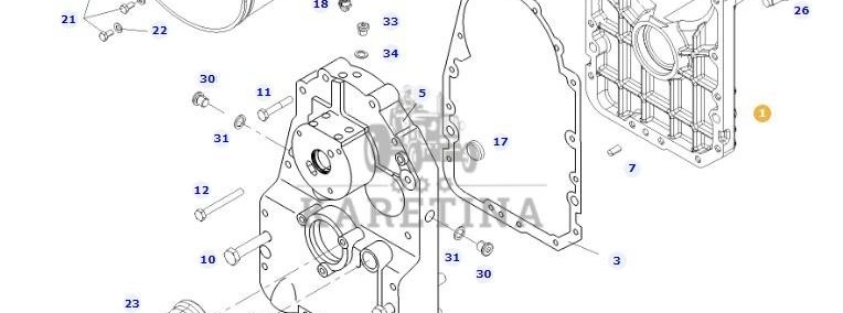 Fendt 414 Vario - przedni WOM - obudowa 716150200021-1