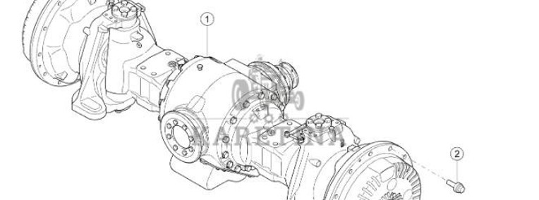 Claas Xerion 4000 - most napędowy, zwolnica, zwrotnica, dyferencjał, półoś 0006276504-1