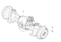 Claas Xerion 4000 - most napędowy, zwolnica, zwrotnica, dyferencjał, półoś 0006276504