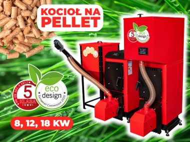  Kocioł Piec 5 KLASA na Pellet Z Podajnikiem PellPell 8 kW, 12 kW, 18 kW-1