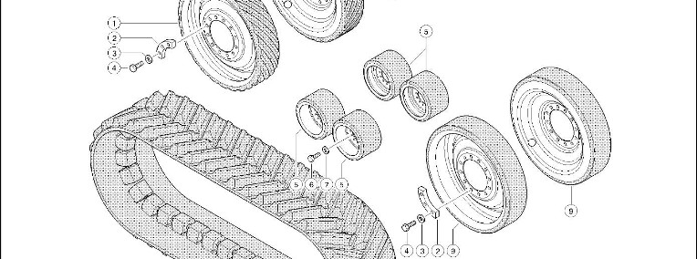 Claas Lexion 580 KOŁO NAPĘDU LE 0007640681 (Gumowa półgąsienica pr.; gąsienica z kołami)-1