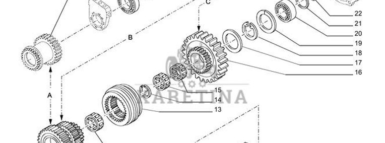 New Holland T6010 T6090 T6070 T7230 Kolo zebate napedz 65t 47127127-1