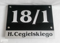 Grawerowana tabliczka adresowa, numer domu - wysyłka kurierska