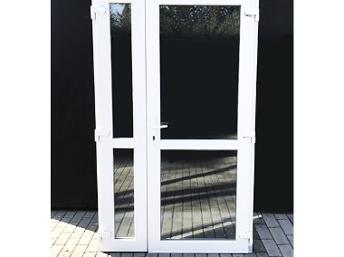 Drzwi PCV 180x210 NOWE PVC szyba panel biurowe białe -1