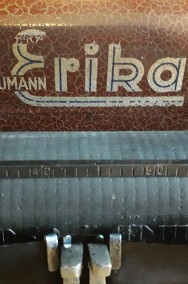 Maszyna do pisania Erika Neuman, walizkowa 33x31x14 cm, z polską klawiaturą,-2