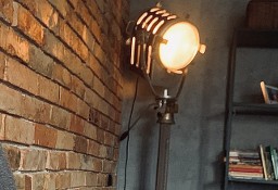 Duża lampa podłogowa Loft Polski reflektor Spefika Rf250 PRL 