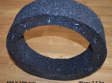Kamień pierścieniowy 400x100x50 z korundu, do szlifowania betonu i lastryko-1