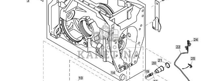 John Deere 8130 8230 8330 8430 8530 - skrzynka obudowa dyferencjału R306779-1