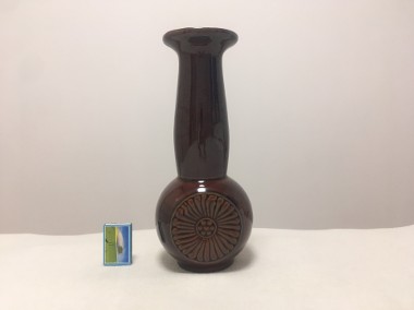 PRL wazon porcelit brązowy-1