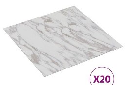 vidaXL Samoprzylepne panele podłogowe, 20 szt., PVC, 1,86 m², białe