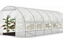 Tunel Ogrodowy Funfit Garden Foliowy UV-4 18m2 6x3x2cm. Kolor BIAŁY