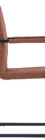 vidaXL Krzesła stołowe, 2 szt., wspornikowe, brązowe, ekoskóra281681-4