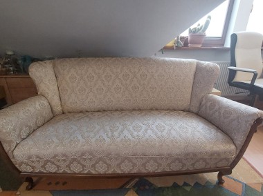 Sofa z dwoma fotelami , tapicerowane, po renowacji -1