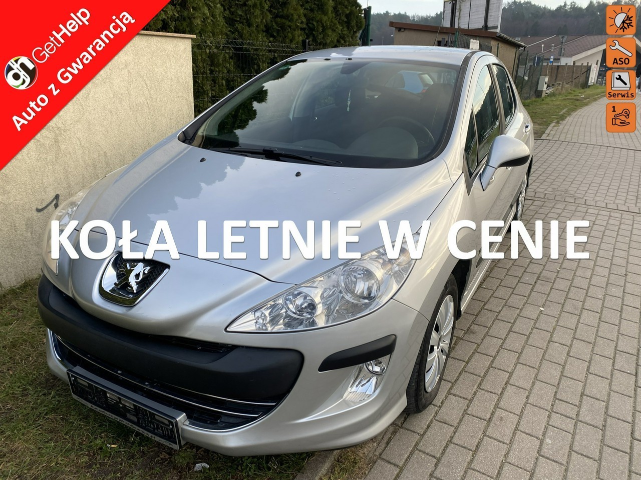 Peugeot 308 I Benzyna, klimatyzacja, 8 airbag, tempomat, hak, drugie koła alufelgi