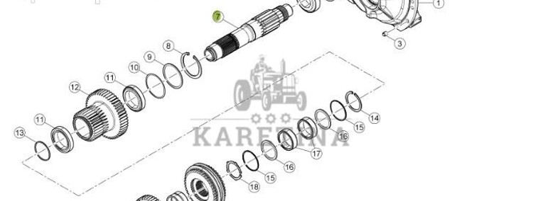 Claas Arion 630 - skrzynia biegów - wałek atakujący 6005031582-1