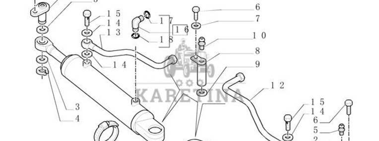 New Holland T6010 Sil wspom ukl kier double acting, 28mm rod, 195mm stroke 47132184-1