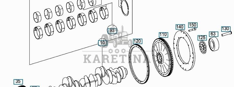 Claas Xerion 4000 Mercedes OM470 - wieniec koła zamachowego A4710320005-1