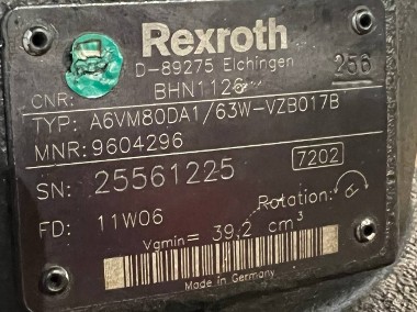 Rexroth A6VM80DA1/63W-VZB017B ( R992001030; R909604296 ) Silnik hydrauliczny-2