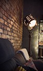 Duża lampa podłogowa loft Polski reflektor filmowy PRL 
