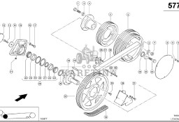 Claas Lexion 600 KOŁO PASOWE 0007449141 (Napęd hybrydowy, napęd pośredni)