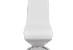 vidaXL Krzesła stołowe, 6 szt., białe, sztuczna skóra270789