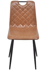 vidaXL Krzesła stołowe, 4 szt., jasnobrązowe, sztuczna skóra243018-2