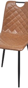 vidaXL Krzesła stołowe, 4 szt., jasnobrązowe, sztuczna skóra243018-3