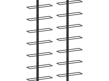 vidaXL Ścienne uchwyty na 18 butelek wina, 2 szt., czarne, żelazne-1