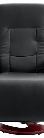 vidaXL Fotel masujący, czarny, sztuczna skóra 60311-3