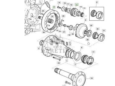 John Deere 6920 - zwolnica piasta półoś satelity-2