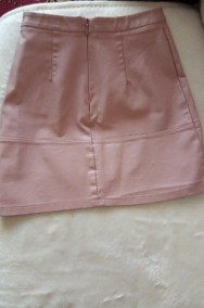 (34/XS) Skórzana, różowa spódnica, spódniczka z Londynu-2