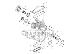 John Deere 9470RX - Wał R553493 (Oś przednia i tylnia)