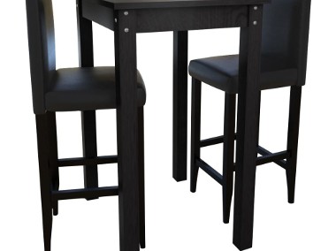 Stolik barowy z 2 krzesłami w kolorze czarnym160726-1