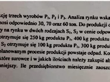 "Minimalizacja kosztu zakupu surowca i utylizacji odpadu" - Zestaw 1 rozwiązań. -1