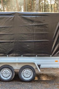 25.10.103 Nowim Przyczepa ciężarowa hamowana towarowa uniwersalna europaletowa przestrzenna 2-osiowa, z plandeką i stelażem 180 cm,DMC ...-2