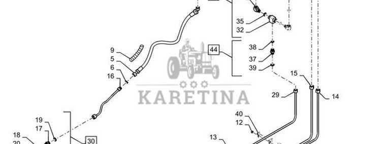 New Holland T6090 Rurka 442240A1-1