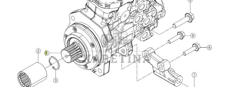 Claas Jaguar - silnik MAN D4276 - pompa wtryskowa 0019860850-1