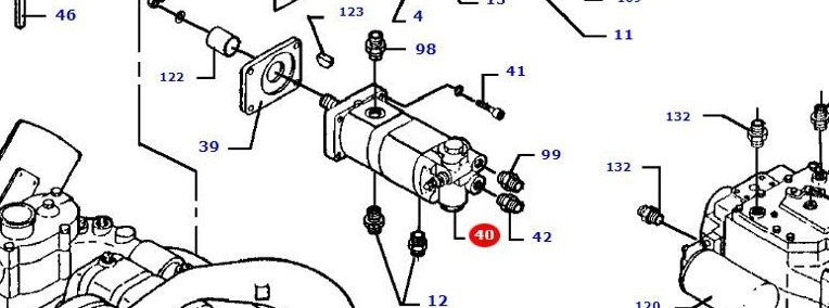 Massey Fergusson MF 30 - bypass zawór hydrauliczny D45110053-1